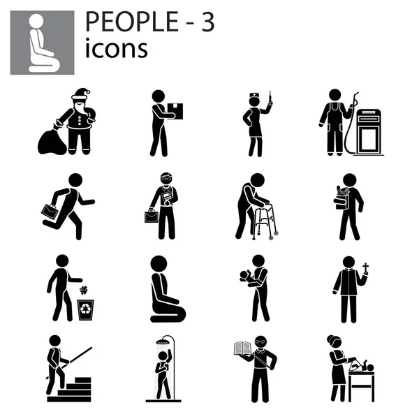 People icon set — Stock Vector