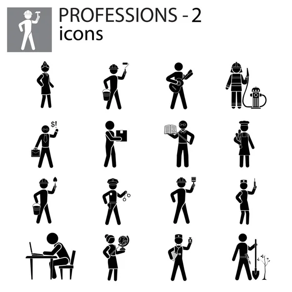 Ensemble d'icône de profession — Image vectorielle