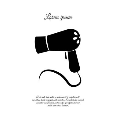 saç kurutma makinesi düz simgesi