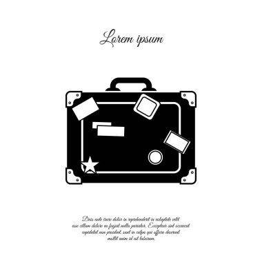 seyahat çantası simgesi.