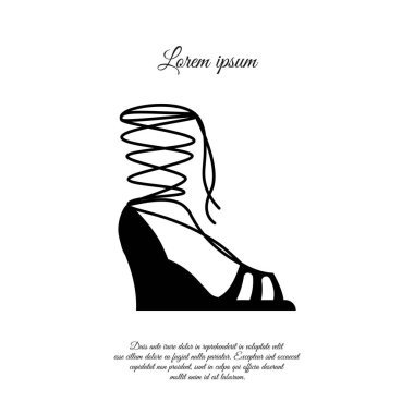 Kadınların yüksek topuk ayakkabı simgesi