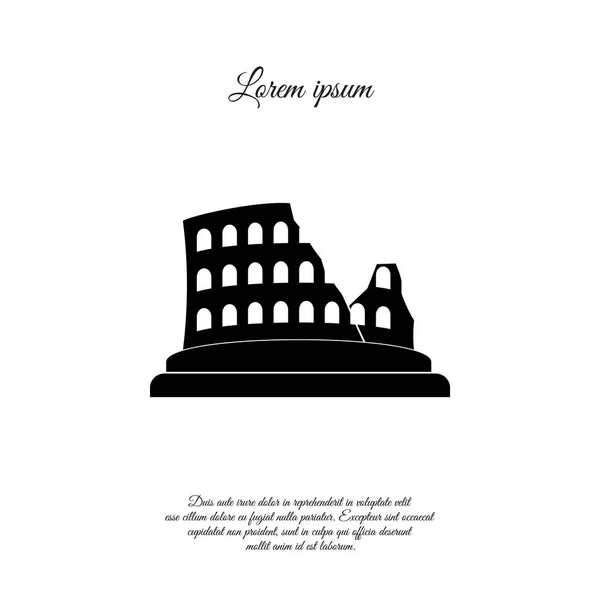 Ícone do Coliseu, ícone do Coliseu —  Vetores de Stock