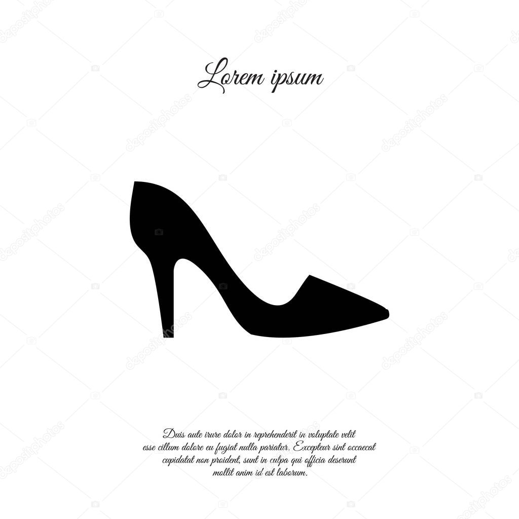 Women's high heel shoe icon