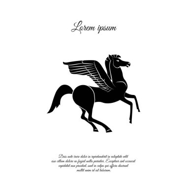 Pegasus düz simgesi