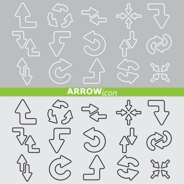  Satır okları web Icons set 