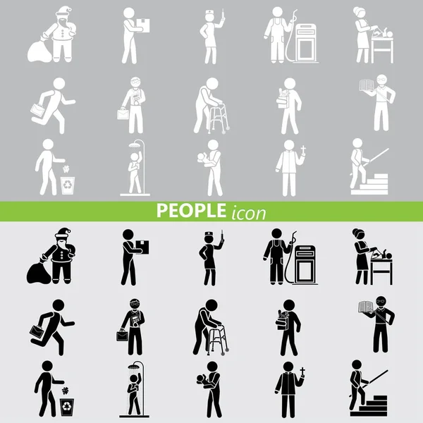 Conjunto de ícone de pessoas — Vetor de Stock