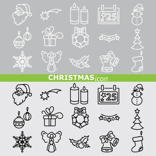 Noël et nouvel an icônes — Image vectorielle