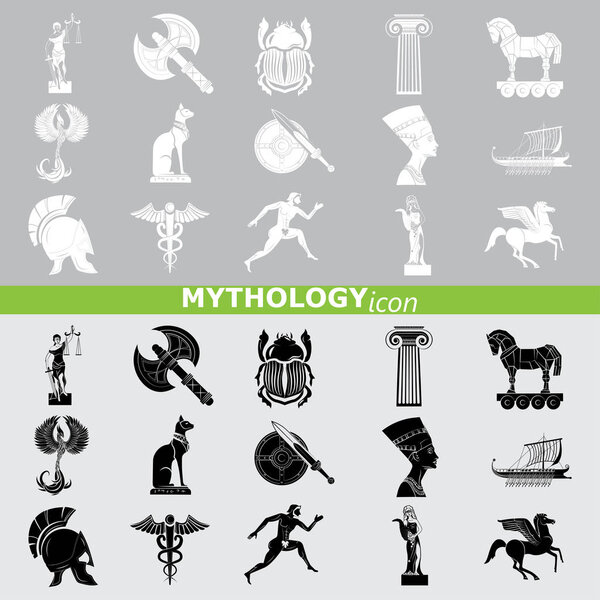 Mythology icon set