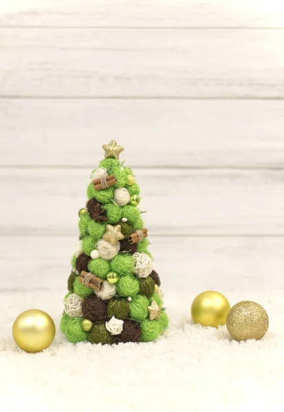 Vánoční Strom Ozdobné Vánoční Stromeček Silvestrovské Vánoční Dekorace Nový Rok — Stock fotografie