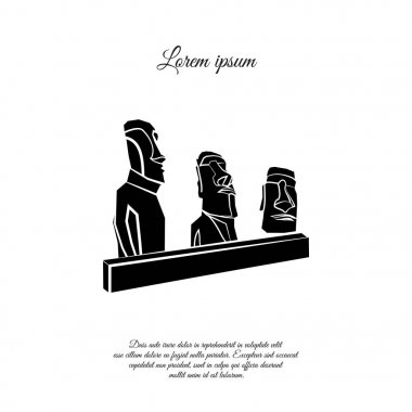 Dünya Attractions. Moai. Paskalya Adası üzerinden heykeller