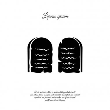 Taş tabletlerin. On emir dinsel simge/ikon