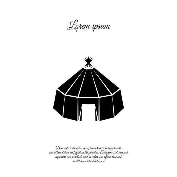 Yurt Icono Del Edificio Nativo Del Norte — Vector de stock