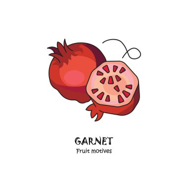 Beyaz arka plan üzerinde izole garnet vektör simgesi