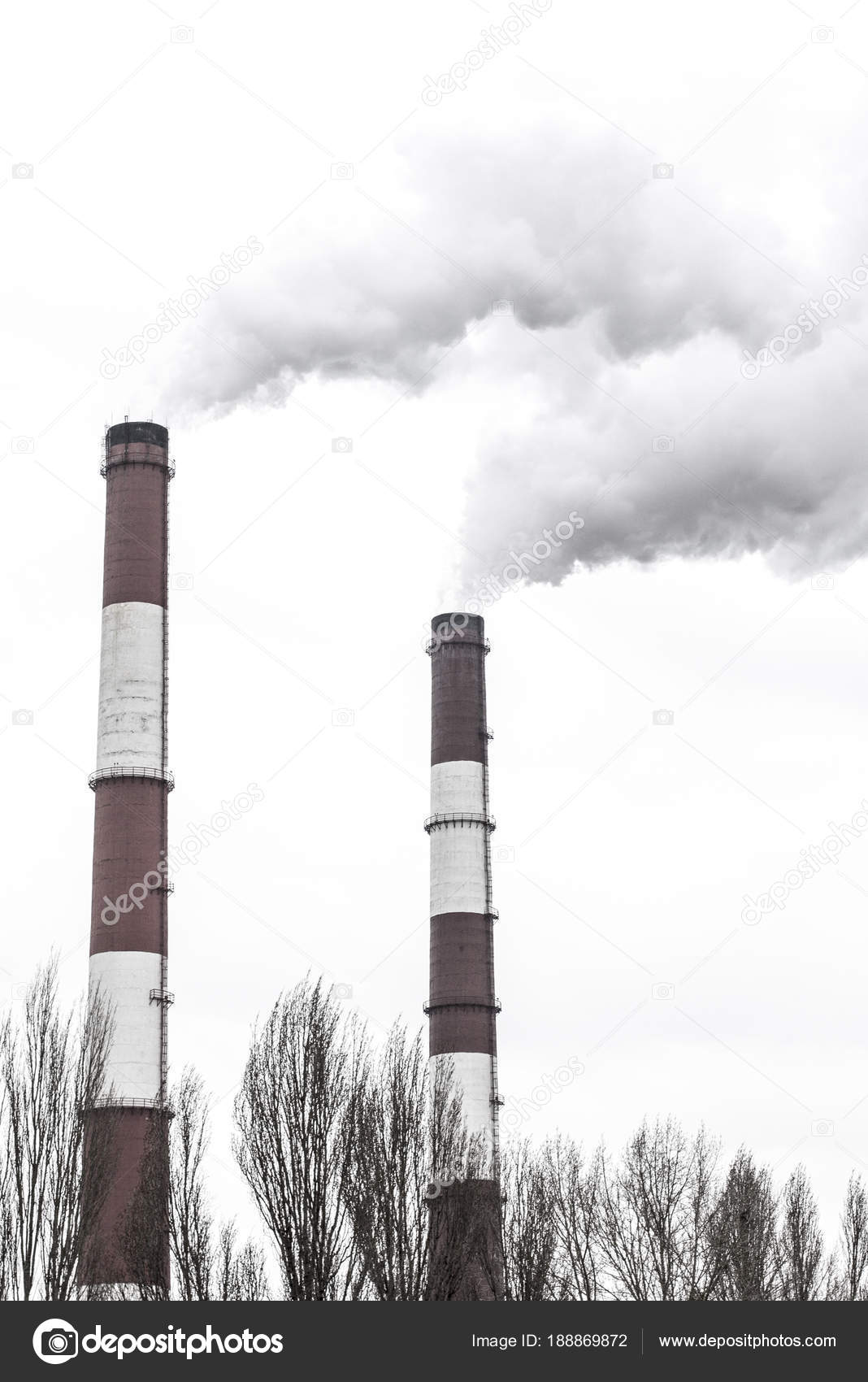 Factory Exhaust Pipes Smoking Chimneys Power Stock Photo by ©PPVector