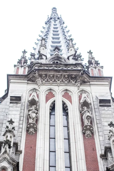 Igreja Católica Fachada Igreja Católica Catedral São Nicolau Kiev — Fotografia de Stock