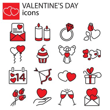 Web Icons set - Sevgililer günü