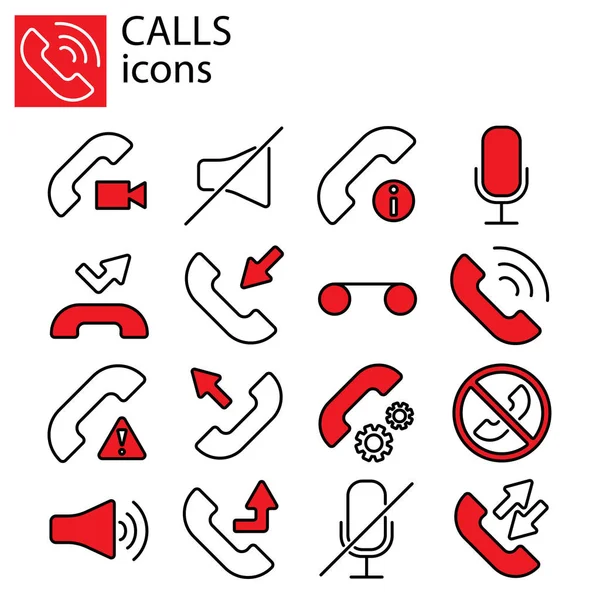 Web Line Icon Calls Icon — Stock Vector