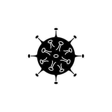 Coronavirus vektör simgesi. Bakteri işareti. Virüs sembolü