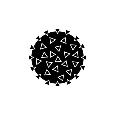 Coronavirus vektör simgesi. Bakteri işareti. Virüs sembolü