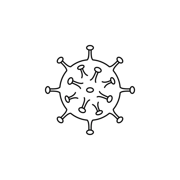 Иконка Вектора Коронавируса Знак Бактерии Символ Вируса — стоковый вектор