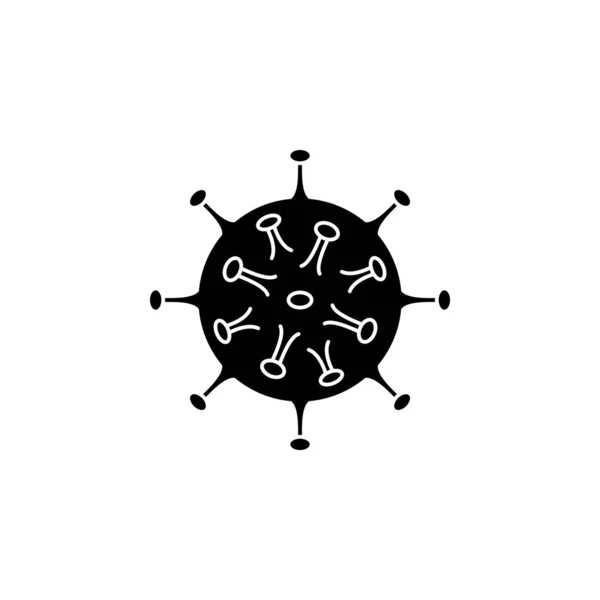 Icono Del Vector Coronavirus Signo Bacteriano Símbolo Viral — Vector de stock