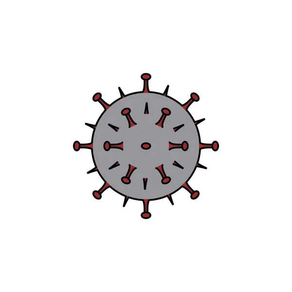 コロナウイルスベクターのアイコン 細菌のサインだ ウイルス記号 — ストックベクタ