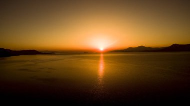 günbatımı hava Yunanistan Atina uçak yukarıda