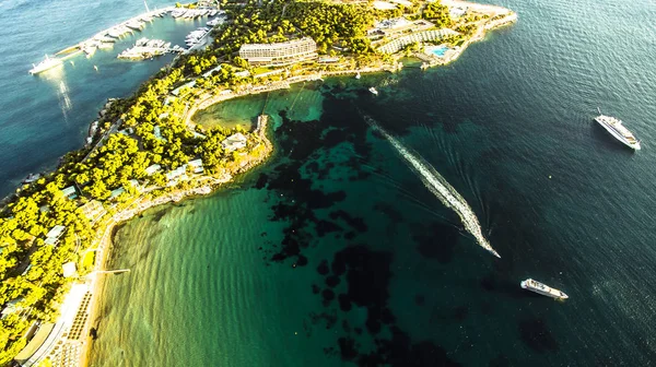 Atina deniz görünümü vouliagmeni beach yukarıda — Stok fotoğraf