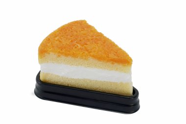 Beyaz arka plan üzerinde izole foy tanga şifon kek