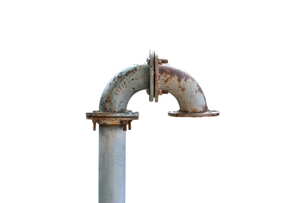 Tubería de hierro de agua aislada sobre fondo blanco —  Fotos de Stock