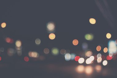 Bokeh renkli soyut ufuk şehir sokak