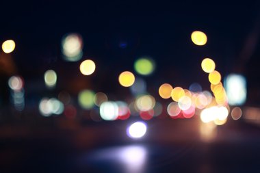 Bokeh renkli soyut ufuk şehir sokak