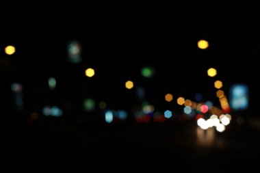 Bokeh renkli soyut ufuk şehir sokak