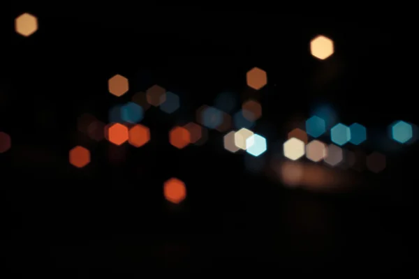 Bokeh colorful  abstract defocused city on street — Stock Photo, Image