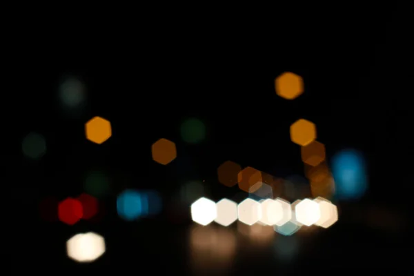 Bokeh colorful  abstract defocused city on street — Stock Photo, Image