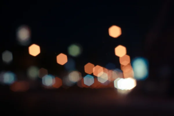 Bokeh colorful  abstract defocused city on street — Stock Photo, Image