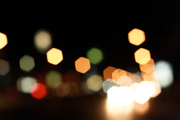 Bokeh colorful  abstract defocused city on street — Stock Photo, Image