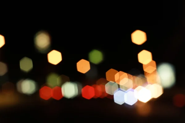 Bokeh colorful  abstract defocused city on street — Stock Photo, Image
