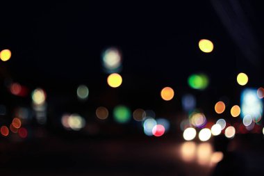 Bokeh renkli soyut ufuk şehir sokak