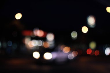 Bokeh renkli soyut ufuk şehir sokak