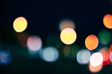 Bokeh renkli soyut ufuk şehir sokak