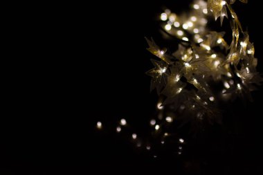 Bokeh ışık sonbahar gece arka plan, ünlüler soyut.