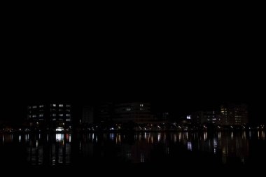 Şehrin bokeh ışıklar arka plan