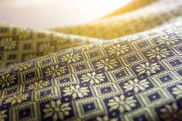 Тайская Шелковая Ткань Фона Таиланд — стоковое фото