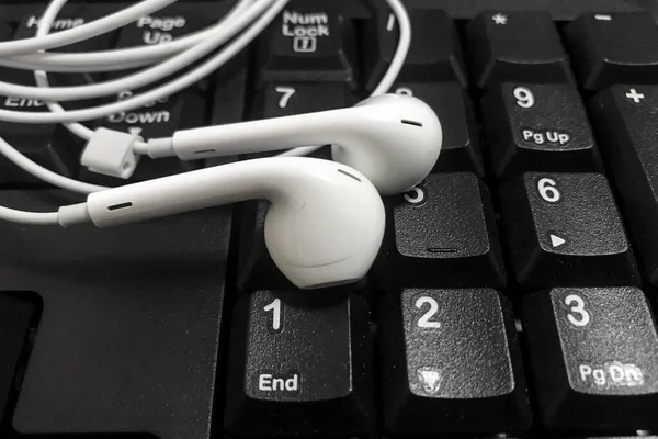 Clavier Ordinateur Dans Clavier Représentent Travail — Photo