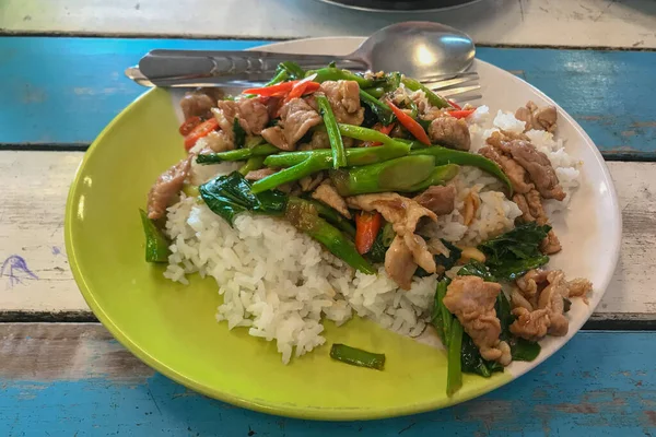 Top View Thai Curry Rice — Stock Photo, Image