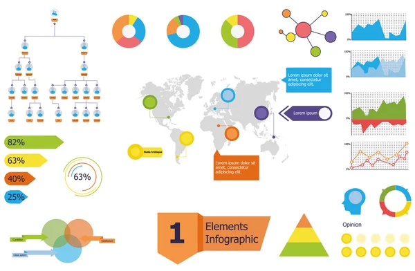 Infographic elemanları grafik grafik