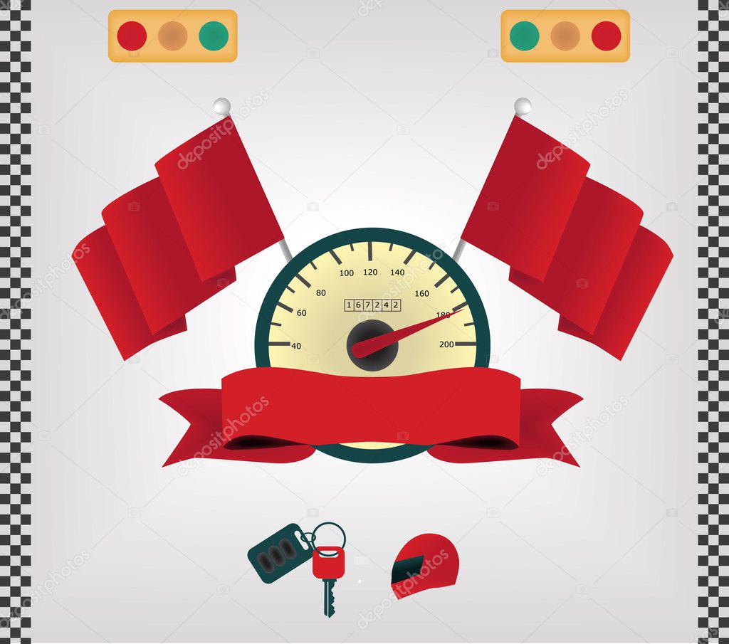 Racing icon  speedometer
