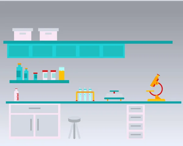 Ciencia y tecnología moderna Ilustración vectorial en un estilo plano — Archivo Imágenes Vectoriales