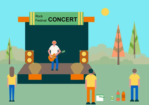 Müzik Festivali konser ve insanlar